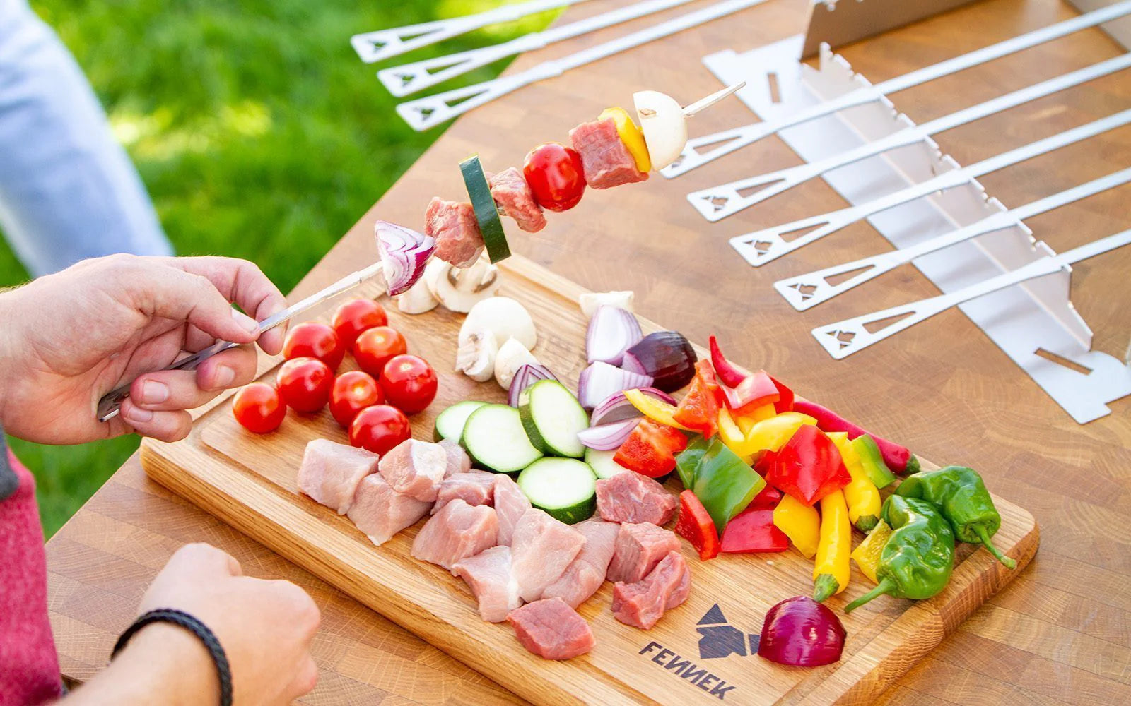 Skewer And Skewers Holder
